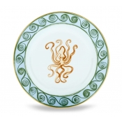Ginori Il Viaggio Di Nettuno Dessert Plate - Brown + Light Blue - 8.6"